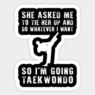 Kicks and Chuckles: Unleash Your Playful Taekwondo Moves! Sticker